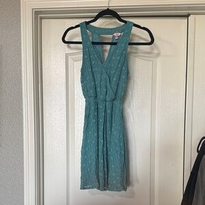 Elegant Teal Sleeveless Dress